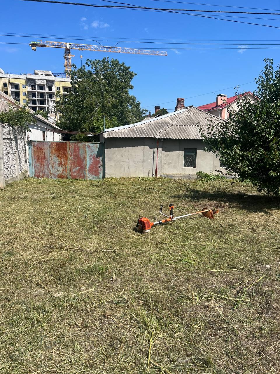 Участок после покоса травы